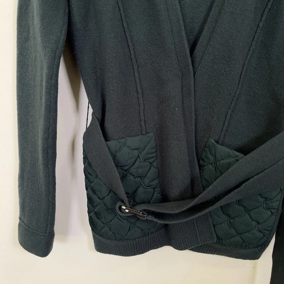 Lafayette 148 New York Dark Green Belted Cardigan - Picture 7 of 13